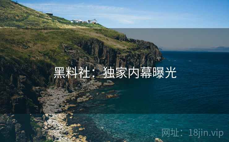黑料社：独家内幕曝光